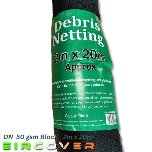 Windbreaker netting 2m x 20m (6'6''x 65'6'') Black