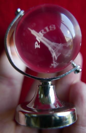 3d Laser Engraved Crystal Sphere with a Sandblasted