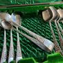 Antique Sterling Silver Spoon & Sugar Thongs set Image 3