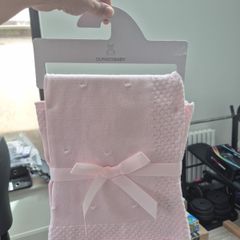 Dunnes pink baby blanket, new with tags
