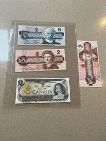 Canada Banknotes lot of 4