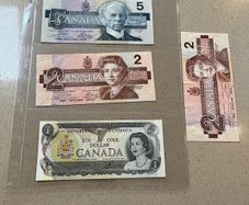 Canada Banknotes lot of 4