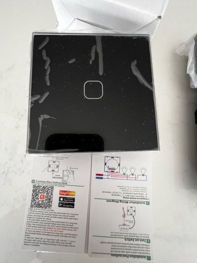 light switch Wi-Fi black glass touch