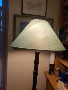 Tall Floor Lamp with Silk Shade