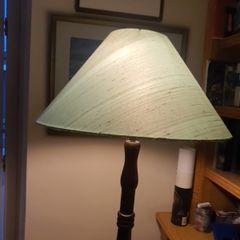 Tall Floor Lamp with Silk Shade