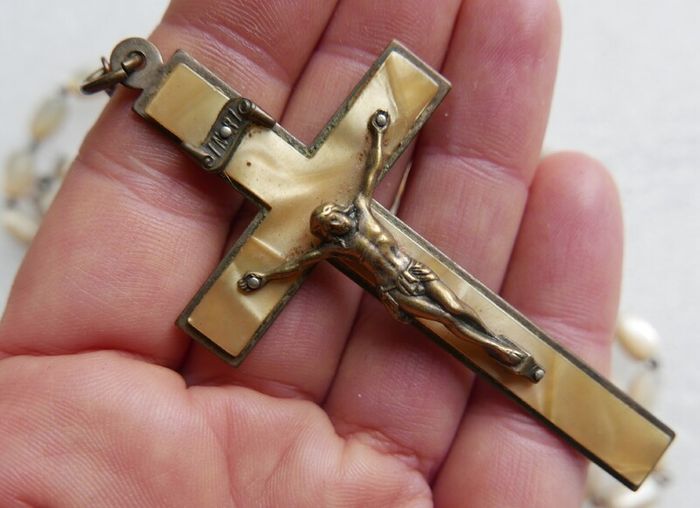 Vintage Mother of Pearl Rosary Beads