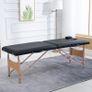 NEW SALE | 2 Section Foldable Massage Table Professional Salon SPA Facial Couch Tattoo Bed with Carry Bag Black Image 3