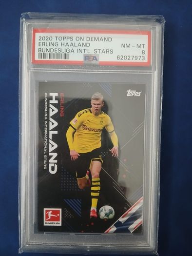 2020 Topps On Demand Erling Haaland Bundesliga Int'l Stars PSA 8