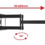 Tv Wall Bracket Tilt Swivel Long Arm 32"- 80" Image 3