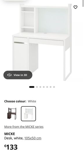 Micke ikea desk white & gaming chair