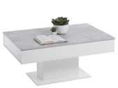 FMD Coffee Table Concrete Grey and White