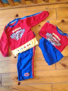 Age 3-4 Cars Pyjamas + 1 FREE