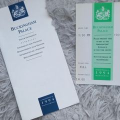 Vintage Buckingham Palace ticket pass with brochure booklet