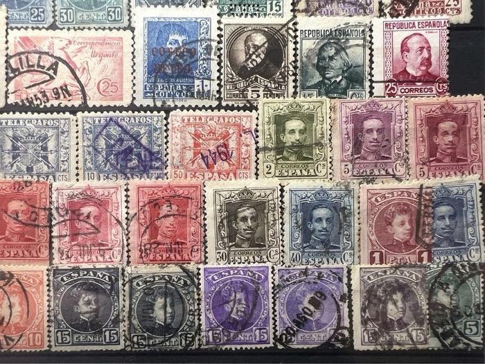 Spain 19th century antique stamps lot