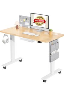 Electric Height Adjustable Standing Desk, 100x60cm Sit Stand Desk