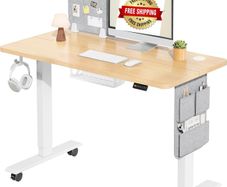 Electric Height Adjustable Standing Desk, 100x60cm Sit Stand Desk