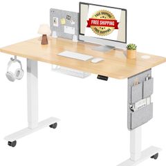 Electric Height Adjustable Standing Desk, 100x60cm Sit Stand Desk