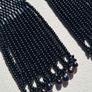 Pitch Black earrings, handbeaded Image 3