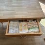 Solid oak dining table and 8 chairs with storage drawers Image 8