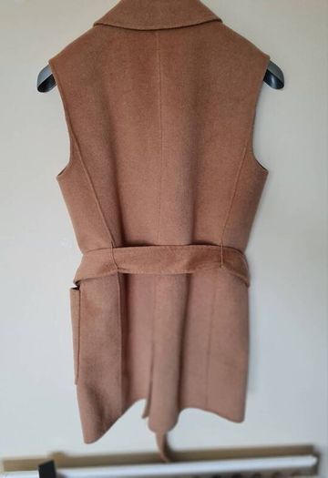 Michael kors belted sleeveless waistcoat Size medium tan wool In excellent condition