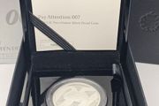 Royal Mint 2020 Silver Proof. 999 2oz Silver 5 Pounds Pay Attention 007 in Original Holder with COA
