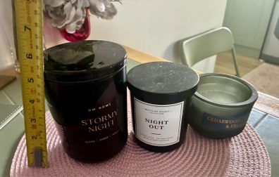 Empty candle jars