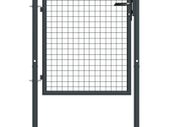 Mesh Garden Gate Galvanised Steel 100x125 cm Grey