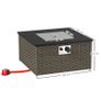 Rattan Gas Fire Pit Table for Garden 13 KW Smokeless Propane Fire Pit with Lid Image 2