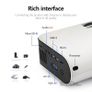 Mini Projector, Portable Beamer for Full HD 1080P Home Cinema. Image 8