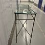 Glass table with metal frame Image 4