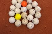22 mixed golf balls