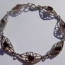 Vintage 925 Sterling Silver Natural Red Garnet Gemstone Bracelet 6,71g - lent 7" Image 6