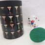 Lolita "pokertini", Hand Painted Poker/Cards Martini Glass - Large/10oz - Boxed Image 2