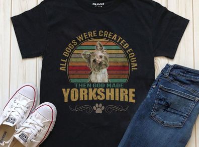 1 design 32 versions dogs all dogs are created equal then god made t-shirts