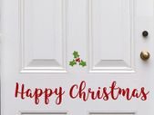 Happy Christmas Sticker, Happy Christmas Decal, Front Door Decal/Sticker, Christmas Sticker, Christmas Window Sticker, Christmas Door Sign