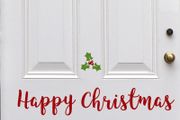 Happy Christmas Sticker, Happy Christmas Decal, Front Door Decal/Sticker, Christmas Sticker, Christmas Window Sticker, Christmas Door Sign