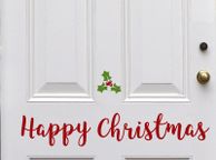 main image for ad Happy Christmas Sticker, Happy Christmas Decal, Front Door Decal/Sticker, Christmas Sticker, Christmas Window Sticker, Christmas Door Sign