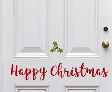 Happy Christmas Sticker, Happy Christmas Decal, Front Door Decal/Sticker, Christmas Sticker, Christmas Window Sticker, Christmas Door Sign