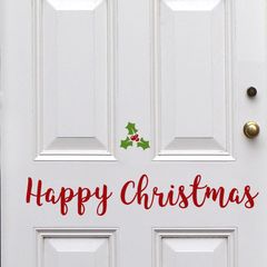 Happy Christmas Sticker, Happy Christmas Decal, Front Door Decal/Sticker, Christmas Sticker, Christmas Window Sticker, Christmas Door Sign