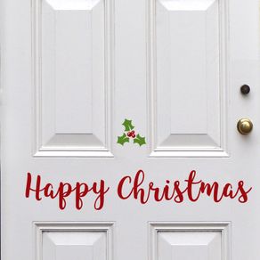 Happy Christmas Sticker, Happy Christmas Decal, Front Door Decal/Sticker, Christmas Sticker, Christmas Window Sticker, Christmas Door Sign