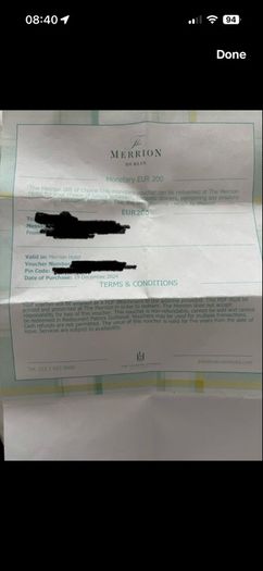 merrion Hotel Voucher