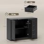 Sideboard, dresser, modern style, 4 drawers, 1 cabinet, 105 x 40 x 76 cm, Black Image 2