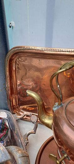 Art Nouveau Copper Tray
