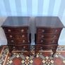 Pair of Mahogany Chippendale Style Bedside Lockers Image 2