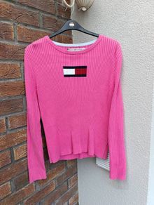 Vintage Y2K Tommy Hilfiger Ribbed Sweater Womens Large L Cropped