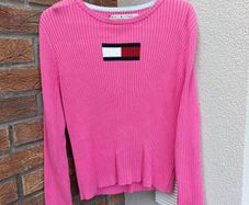 Vintage Y2K Tommy Hilfiger Ribbed Sweater Womens Large L Cropped