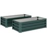 Set of 2 Steel Raised Planter Boxes Image 2