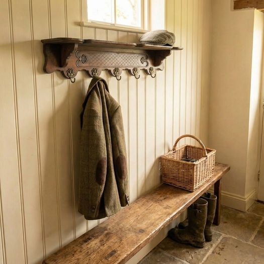 Coat rack hanger and hat shelf