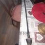 Antique Forged Made Irish Handheld Long Shafted Iron Dibber Stage or Movie Props ending in tapered bulb, a Traditional Agricultural, Used for dibbing holes in soil for seed sowing, particularly for planting potatoes in rocky or boggy terrain Image 3