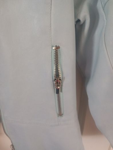 Blue Pleather Jacket 162cm / adult 6-8